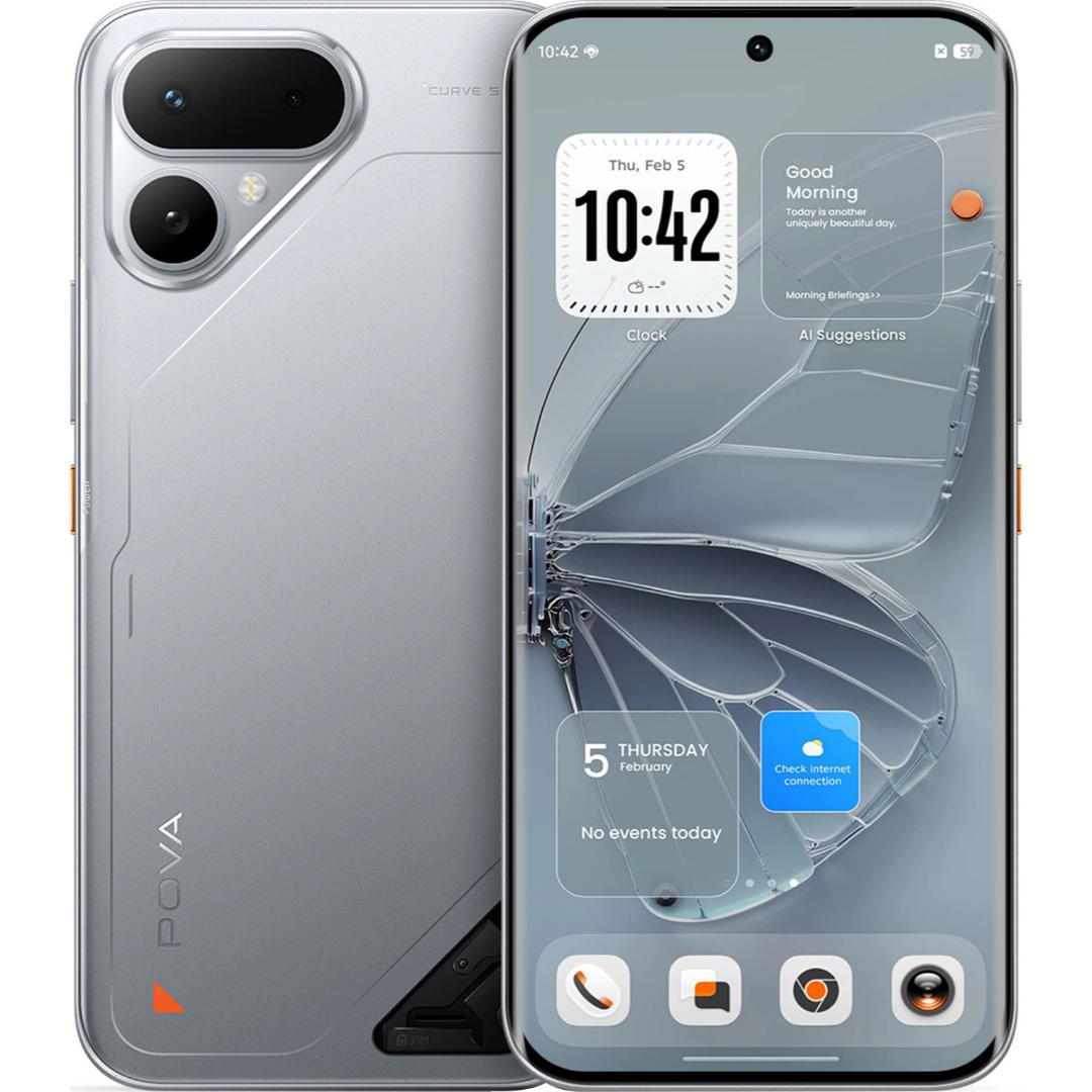 Tecno Pova Curve 2 5G 17.22 Centimeter (6.78) 50MP AI + 2MP Dual Rear Camera 13MP Front Camera 144Hz Full HD+ Curved AMOLED Display MediaTek Dimensity 7100 5G 6nm Octa Core Processor Smartphones Mobile