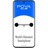 Tecno Pova Slim 5G 17.22 Centimeter (6.78) 50MP + 2MP Dual Rear Camera 13MP Front Camera 144Hz 1.5K Ultra-Bright 3D Curved AMOLED Display MediaTek Dimensity 6400 5G+ 6nm Octa Core Processor Smartphones Mobile