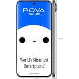 Tecno Pova Slim 5G 17.22 Centimeter (6.78) 50MP + 2MP Dual Rear Camera 13MP Front Camera 144Hz 1.5K Ultra-Bright 3D Curved AMOLED Display MediaTek Dimensity 6400 5G+ 6nm Octa Core Processor Smartphones Mobile