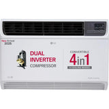 LG 1.5 T UW-Q18WUZA 5 Star Dual Inverter Convertible 4-in-1 Top Air Discharge Super Silent Operation 4-Way Swing HD Filter with Clean Filter Indication Window Air Conditioner (2025 Model, White)