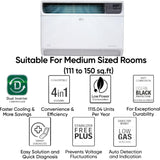 LG 1.5 T UW-Q18WUZA 5 Star Dual Inverter Convertible 4-in-1 Top Air Discharge Super Silent Operation 4-Way Swing HD Filter with Clean Filter Indication Window Air Conditioner (2025 Model, White)
