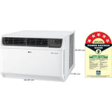 LG 1.5 T UW-Q18WUZA 5 Star Dual Inverter Convertible 4-in-1 Top Air Discharge Super Silent Operation 4-Way Swing HD Filter with Clean Filter Indication Window Air Conditioner (2025 Model, White)