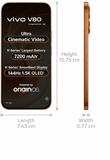 Vivo V80 5G 16.74 Centimeter (6.59) Triple AI Rear Camera 50 MP ZEISS OIS Main Camera + 50 MP Camera, 8 MP Ultra Wide-Angle & 50 MP Front Camera 144Hz Full HD+ 1.5K AMOLED Display Qualcomm Snapdragon® 7 Gen 4 Octa Core Processor Smartphones Mobile