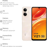 Vivo Y21 5G 17.13 Centimeter (6.74) Dual Rear Camera 13MP + 0.08MP & 5 MP Front Camera 120Hz HD+ Capacitive Multi-Touch LCD Display Mediatek Dimensity 6300 6nm Octa Core Processor Smartphones Mobile