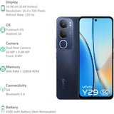 Vivo Y29 5G 16.96 Centimeter (6.68) Dual Rear Camera 50 MP + 0.08 MP & 8 MP Front Camera 120Hz HD+ LCD Display Mediatek Dimensity 6300 Octa Core Processor Smartphones Mobile