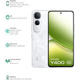 Vivo Y400 5G 16.94 Centimeter (6.67) Dual Rear Camera 50 MP + 2 MP Camera & 32 MP Front Camera 120Hz FHD+ Immersive AMOLED Display Qualcomm Snapdragon® 4 Gen 2 Octa Core Processor Smartphones Mobile