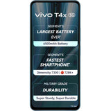 Vivo T4x 5G 17.06 Centimeter (6.72) Dual Rear Camera 50 MP AI Main Camera + 2 MP Bokeh Camera & 8 MP Front Camera 120Hz Full HD+ TFT LCD Display MediaTek Dimensity 7300 5G Octa Core Processor Smartphones Mobile