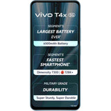 Vivo T4x 5G 17.06 Centimeter (6.72) Dual Rear Camera 50 MP AI Main Camera + 2 MP Bokeh Camera & 8 MP Front Camera 120Hz Full HD+ TFT LCD Display MediaTek Dimensity 7300 5G Octa Core Processor Smartphones Mobile