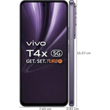 Vivo T4x 5G 17.06 Centimeter (6.72) Dual Rear Camera 50 MP AI Main Camera + 2 MP Bokeh Camera & 8 MP Front Camera 120Hz Full HD+ TFT LCD Display MediaTek Dimensity 7300 5G Octa Core Processor Smartphones Mobile