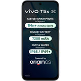 Vivo T5x 5G 17.17 Centimeter (6.76) Dual Rear Camera 50 MP Sony IMX852 Main Camera + 2 MP Bokeh Camera & 32 MP Front Camera 120Hz Full HD+ TFT LCD Display MediaTek Dimensity 7400-Turbo 4nm Octa Core Processor Smartphones Mobile