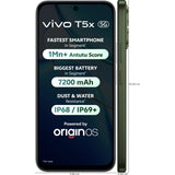 Vivo T5x 5G 17.17 Centimeter (6.76) Dual Rear Camera 50 MP Sony IMX852 Main Camera + 2 MP Bokeh Camera & 32 MP Front Camera 120Hz Full HD+ TFT LCD Display MediaTek Dimensity 7400-Turbo 4nm Octa Core Processor Smartphones Mobile