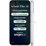 Vivo T5x 5G 17.17 Centimeter (6.76) Dual Rear Camera 50 MP Sony IMX852 Main Camera + 2 MP Bokeh Camera & 32 MP Front Camera 120Hz Full HD+ TFT LCD Display MediaTek Dimensity 7400-Turbo 4nm Octa Core Processor Smartphones Mobile