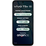 Vivo T5x 5G 17.17 Centimeter (6.76) Dual Rear Camera 50 MP Sony IMX852 Main Camera + 2 MP Bokeh Camera & 32 MP Front Camera 120Hz Full HD+ TFT LCD Display MediaTek Dimensity 7400-Turbo 4nm Octa Core Processor Smartphones Mobile