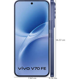 Vivo V70 FE 5G 17.35 Centimeter (6.83) Dual Rear Camera 200 MP OIS Ultra-Clear Main Camera + 50 MP Cemera, 8 MP Wide-Angle & 50 MP Front Camera 120Hz 1.5K Ultra Clear AMOLED Display Mediatek® Dimensity® 7360-Turbo Octa Core Processor Smartphones Mobile
