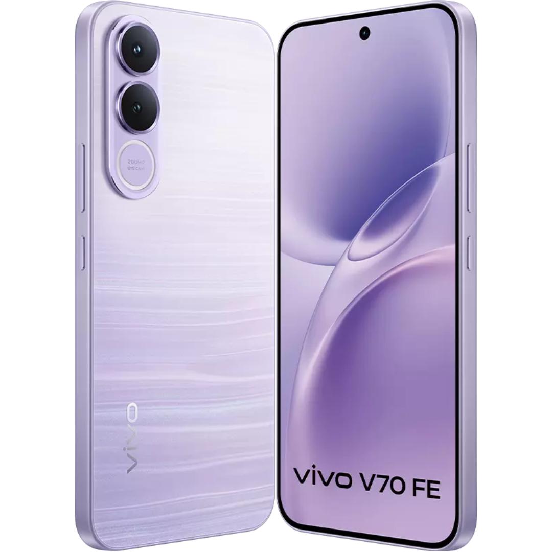 Vivo V70 FE 5G 17.35 Centimeter (6.83) Dual Rear Camera 200 MP OIS Ultra-Clear Main Camera + 50 MP Cemera, 8 MP Wide-Angle & 50 MP Front Camera 120Hz 1.5K Ultra Clear AMOLED Display Mediatek® Dimensity® 7360-Turbo Octa Core Processor Smartphones Mobile