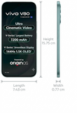 Vivo V80 5G 16.74 Centimeter (6.59) Triple AI Rear Camera 50 MP ZEISS OIS Main Camera + 50 MP Camera, 8 MP Ultra Wide-Angle & 50 MP Front Camera 144Hz Full HD+ 1.5K AMOLED Display Qualcomm Snapdragon® 7 Gen 4 Octa Core Processor Smartphones Mobile