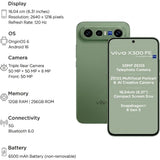Vivo X300 FE 5G 16.03 Centimeter (6.31) Triple Rear Camera 50MP Telephoto(OIS)-IMX882 + 50MP(OIS)-IMX921 + 8MP Wide Angle-OV08F10 Sensor & 50MP Front Camera 120Hz Full HD+ AMOLED Display Qualcomm® Snapdragon® 8 Gen 5 Octa Core Processor Smartphones Mobile