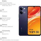 Vivo Y21 5G 17.13 Centimeter (6.74) Dual Rear Camera 13MP + 0.08MP & 5 MP Front Camera 120Hz HD+ Capacitive Multi-Touch LCD Display Mediatek Dimensity 6300 6nm Octa Core Processor Smartphones Mobile