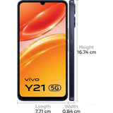Vivo Y21 5G 17.13 Centimeter (6.74) Dual Rear Camera 13MP + 0.08MP & 5 MP Front Camera 120Hz HD+ Capacitive Multi-Touch LCD Display Mediatek Dimensity 6300 6nm Octa Core Processor Smartphones Mobile