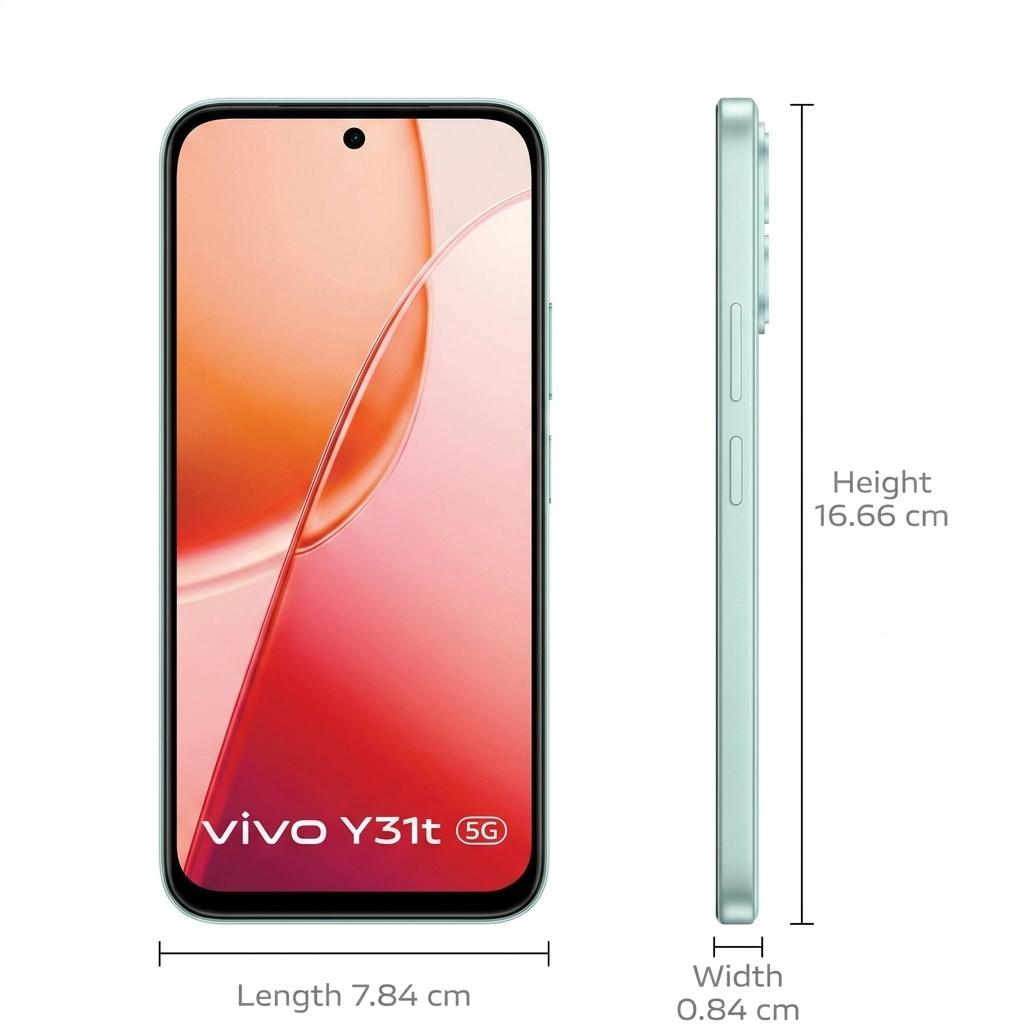 Vivo Y31T 5G 17.14 Centimeter (6.75) Dual Rear Camera 50 MP + 2 MP Bokeh & 8 MP Front Camera 120Hz HD+ LCD Display Qualcomm® Snapdragon® 4 Gen 2 Octa Core Processor Smartphones Mobile