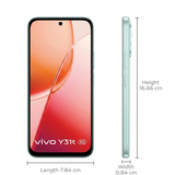 Vivo Y31T 5G 17.14 Centimeter (6.75) Dual Rear Camera 50 MP + 2 MP Bokeh & 8 MP Front Camera 120Hz HD+ LCD Display Qualcomm® Snapdragon® 4 Gen 2 Octa Core Processor Smartphones Mobile
