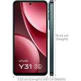 Vivo Y31 5G 16.96 Centimeter (6.68) Dual Rear Camera 50 MP + 0.08 MP Camera & 8 MP Front Camera 120Hz HD+ LCD Display Qualcomm Snapdragon® 4 Gen 2 Octa Core Processor Smartphones Mobile