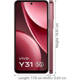 Vivo Y31 5G 16.96 Centimeter (6.68) Dual Rear Camera 50 MP + 0.08 MP Camera & 8 MP Front Camera 120Hz HD+ LCD Display Qualcomm Snapdragon® 4 Gen 2 Octa Core Processor Smartphones Mobile