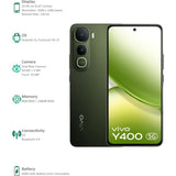 Vivo Y400 5G 16.94 Centimeter (6.67) Dual Rear Camera 50 MP + 2 MP Camera & 32 MP Front Camera 120Hz FHD+ Immersive AMOLED Display Qualcomm Snapdragon® 4 Gen 2 Octa Core Processor Smartphones Mobile