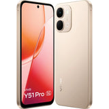 Vivo Y51 Pro 5G 17.14 Centimeter (6.75) Dual Rear Camera 50MP Main Camera + 2MP Camera & 8 MP Front Camera 120Hz FHD+ TFT LCD Display MediaTek Dimensity 7360-Turbo 4nm  Octa Core Processor Smartphones Mobile