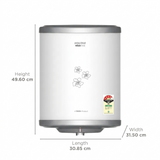 Voltas 15.0 L Aqua Prime 154VPBSI (4610035) 4 Star 2000 W Copper Heating Element Overheat Protection with Quartzline Technology Vertical Electric Storage Water Geyser (2024 Model, White)