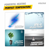 Voltas 15.0 L Aqua Prime 254VPBSI (4610036) 4 Star 2000 W Copper Heating Element Overheat Protection with Quartzline Technology Vertical Electric Storage Water Geyser (2025 Model, White)
