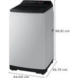 Samsung 9.0 Kg WA70BG4441BYTL 5 Star Ecobubble™ & Digital Inverter Technology Energy Mode Diamond Drum Digital Inverter Motor Fully Automatic Top Loading Washing Machine (2024 Model, Lavender Gray)