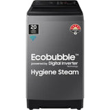 Samsung 9.0 Kg WA90BG4582BDTL 5 Star Ecobubble™ & SpaceMax™ Technology Energy Mode Hygiene Steam WiFi Embedded with Inbuilt Heater Digital Inverter Motor Fully Automatic Top Loading Washing Machine (2024 Model, Dark Gray)
