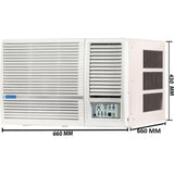 Blue Star 1.50 T WFA318LN 3 Star Dust Filter Self-Diagnosis Copper Condenser Fixed Speed Windows Air Conditioner (2023 Model, White)