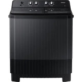 Samsung 8.0 Kg WT80B3560GB/TL 5 Star Rat Protection Technology Toughened Glass Lid Hexa Storm Pulsator Magic Mixer with Magic Filter Glass Door Semi Automatic Top Loading Washing Machine (2024 Model, Dark Gray with Ebony Black Panel)
