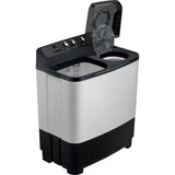 Samsung 8.0 Kg WT80C4200GG/TL 5 Star Air Turbo Drying & Rat Protection Technology Hexa Storm Pulsator Magic Mixer with Magic Filter Semi Automatic Top Loading Washing Machine (2023 Model, Dark Gray with Black Base)
