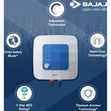 Bajaj 2000 W (150857) Compagno 15 L 5 Star Storage Water Geyser (White and Blue)