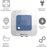 Bajaj 2000 W (150857) Compagno 15 L 5 Star Storage Water Geyser (White and Blue)