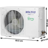 Voltas 1.50 T 183V Vectra Platina 3 Star Anti Dust Filter Copper Condenser 4 in 1 Adjustable Convertible Inverter Split Air Conditioner (2023 Model, White)