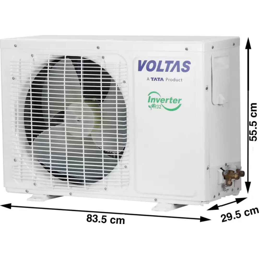 Voltas 1.50 T 183V Vectra Prime 3 Star Anti-dust Filter Anti Microbial Filter 4-in-1 Adjustable Convertible Inverter Split Air Conditioner (2023 Model, White)