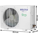 Voltas 1.50 T 183V Vectra Prime 3 Star Anti-dust Filter Anti Microbial Filter 4-in-1 Adjustable Convertible Inverter Split Air Conditioner (2023 Model, White)