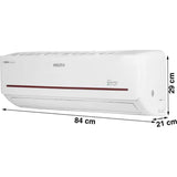 Voltas 1.50 T 183V Vectra Prism 3 Star Copper Condenser 4-in-1 Adjustable Convertible, Anti-dust Filter Inverter Split Air Conditioner (2023 Model, White)