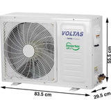 Voltas 1.50 T 183V Vectra Prism 3 Star Copper Condenser 4-in-1 Adjustable Convertible, Anti-dust Filter Inverter Split Air Conditioner (2023 Model, White)