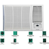 Voltas 1.50 T 185V Vertis Elite A 5 Star Copper Condenser Inverter Window Air Conditioner (2023 Model, White)