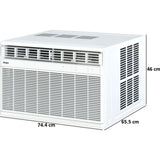 Haier 1.50 T HWU18TF-EW3BE-FS 3 Star Super Anti Corrosion Grooved Copper Fixed Speed Top Flow Window Air Conditioner (2023 Model, White)