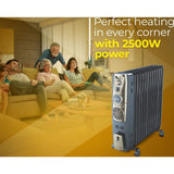 Bajaj 2900 W (260087) Majesty RH 13F Plus OFR 13 Fin with 400W PTC Ceramic Oil Filled Room Heater (Black)
