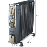 Bajaj 2900 W (260087) Majesty RH 13F Plus OFR 13 Fin with 400W PTC Ceramic Oil Filled Room Heater (Black)