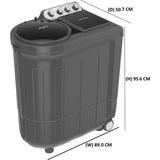Whirlpool 7.50 kg (30233) Ace 7.5 TRB DRY Max Grey Dazzle Semi Automatic Top Loading Washing Machine (Grey Dazzle)