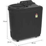 Whirlpool 7.50 kg Ace 7.5 Super Soak Grey Dazzle (30273) Semi Automatic Top Loading Washing Machine (Grey Dazzle)