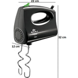 Bajaj 250 W (410181) Majesty HM01 Hand Blender with 250 W Motor, Stainless Steel Dough Hooks  Hand Blender (Black)